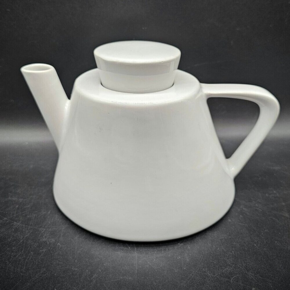 Ikea Modernist Minimalist Swedish Off White Teapot #15199 MCM Contemporary